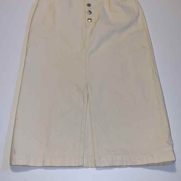 🆕 H&M Conscious Collection Cream Denim Pencil Skirt - Women’s Size 8 PETITE - Picture 4 of 6